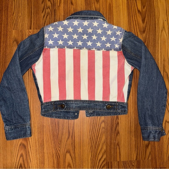 Urban Outfitters BDG American Flag Denim Jacket - Picture 2 of 2